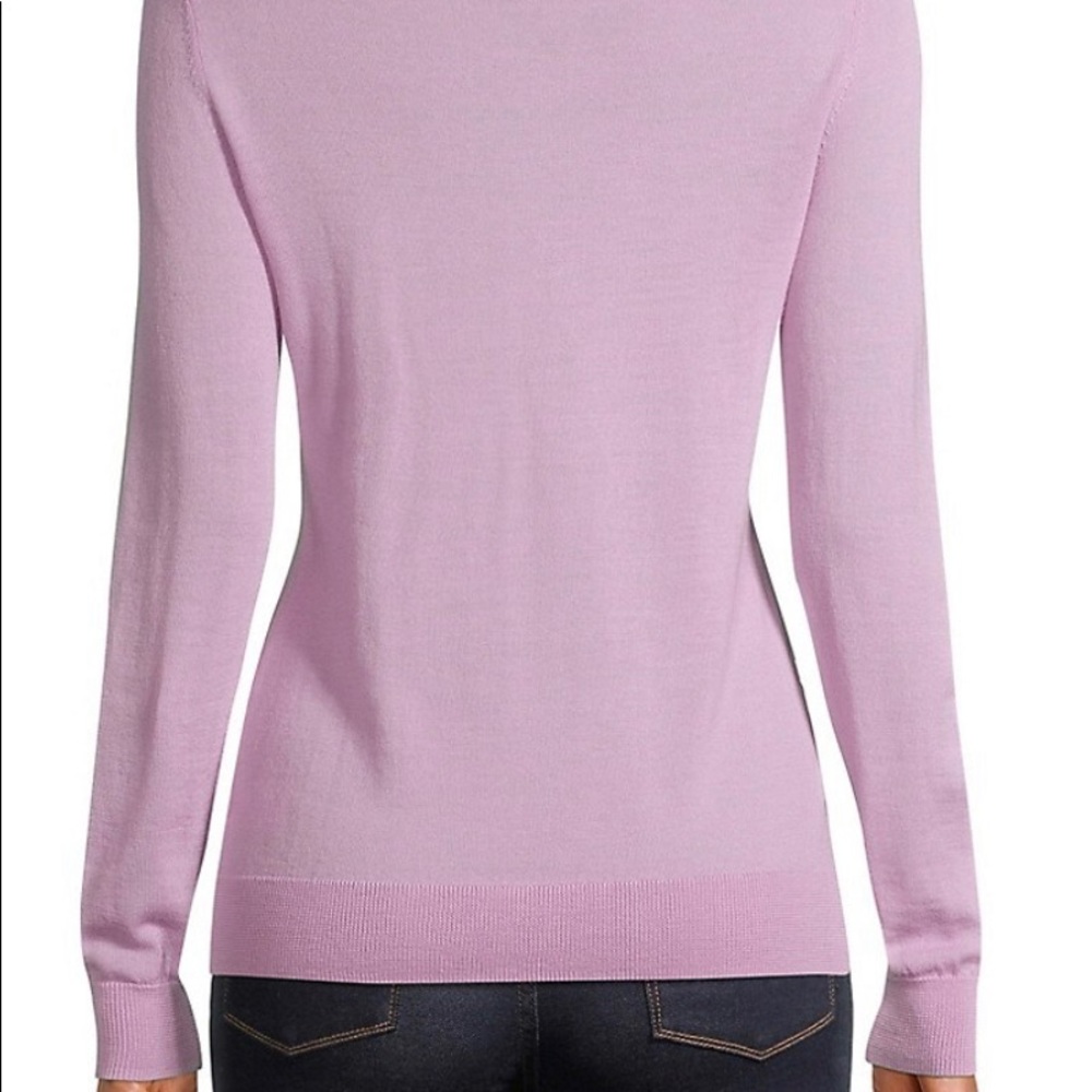 En Thread Merino Wool V-neck Top - Picture 2 of 5